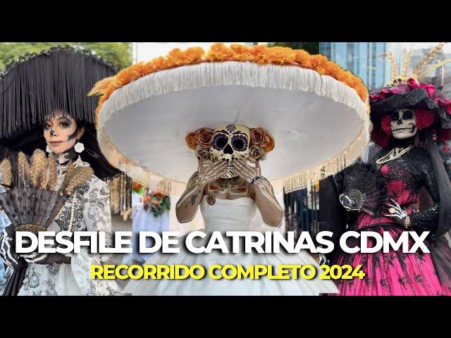 Así se vivió el ESPECTACULAR DESFILE DE CATRINAS en la CIUDAD DE MÉXICO 2024  (recorrido completo)