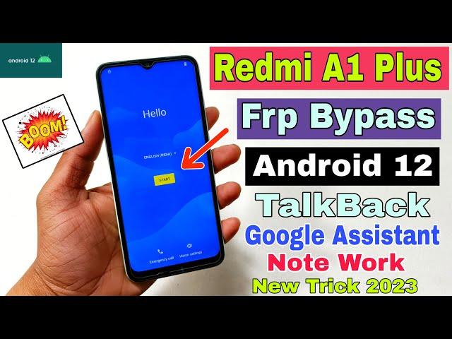 Redmi A1 Plus FRP Bypass Android 12 Update | New Trick | Redmi A1 Plus Google Account Bypass |