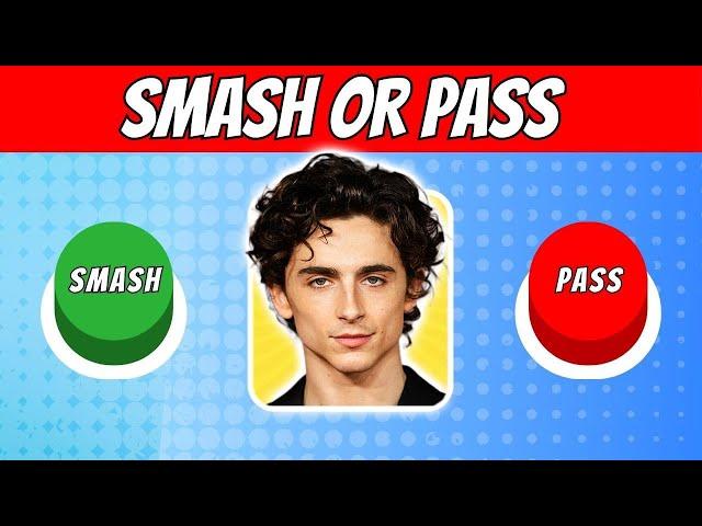 SMASH or PASS 100 OPTIONS!! | Hottest Celebrity Male Edition 2024 | QUIZ WAVEZ