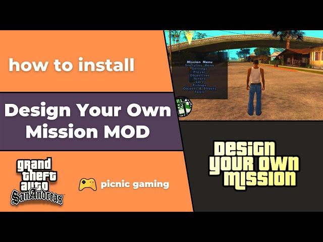 How to install Design Your Own Mission Mod in GTA SA | DYOM Mod for GTA San Andreas