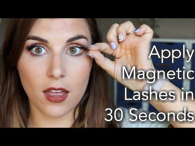 How to Apply Magnetic Eyelashes WITHOUT Eyeliner  | Bailey B.