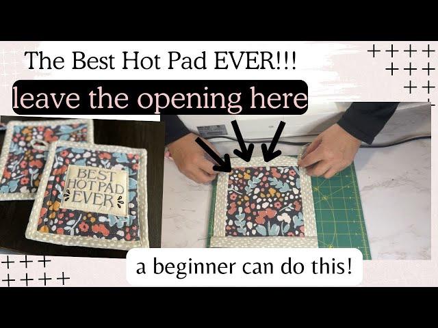 EASY HOT PAD TUTORIAL FOR BEGINNERS, NO BINDING, SEW A QUICK AND EASY HOTPAD FOR CHRISTMAS GIFT