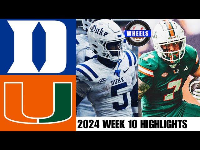 #5 Miami vs Duke | Full Game Highlights | 2024 College Football Highlights