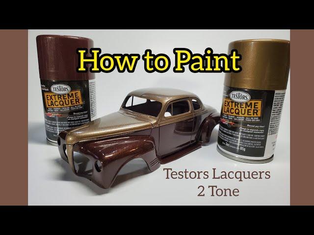 How to Paint a model car body with Testors Extreme Lacquers and 2 tone a body.  Repair and Polish