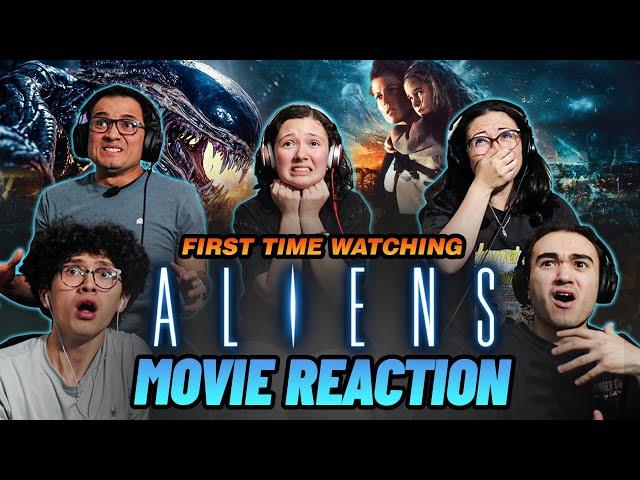 ALIENS made us jump and scream! | MOVIE REACTION | MaJeliv