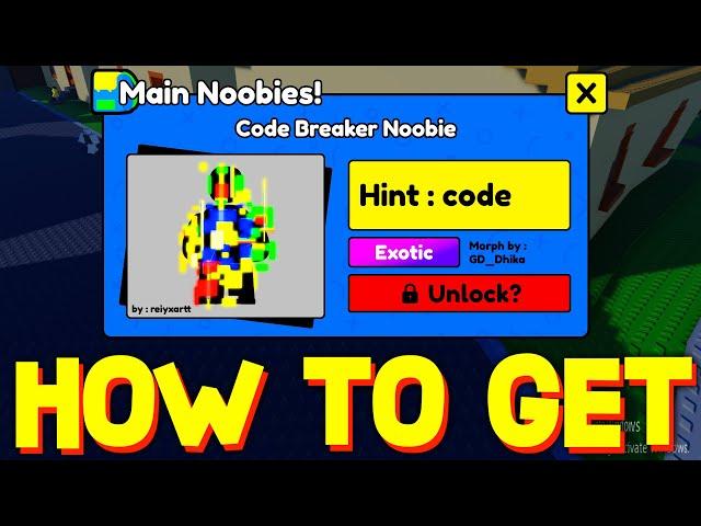 HOW TO GET CODE BREAKER NOOBIE in FIND THE NOOBIES MORPHS! CODE! ROBLOX!