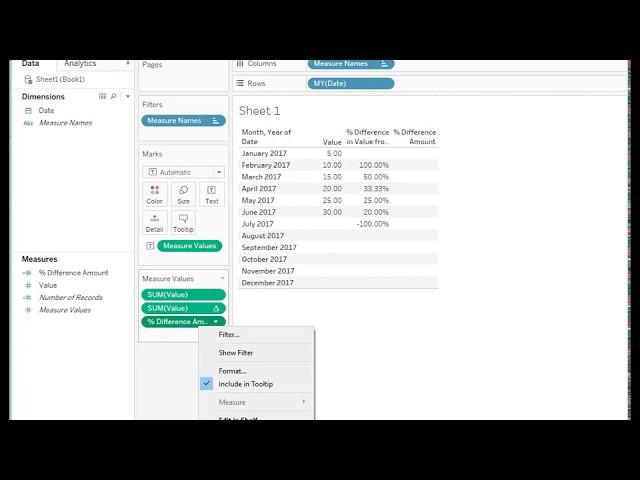 How to exclude quick table calculation values when no data is provided in Tableau