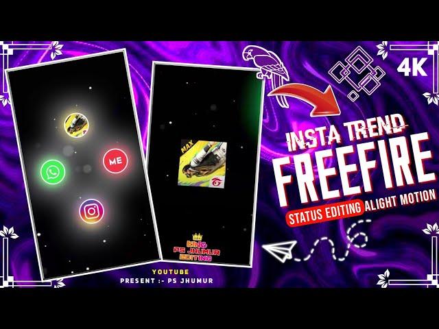 Insta Trending Free Fire WP Status Editing | Alight Motion Video Editing Instagram Trending Song