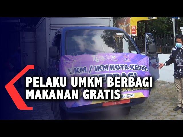 Pelaku UMKM Kota Kediri Bagikan Ratusan Paket Makanan Bagi Warga Isoman