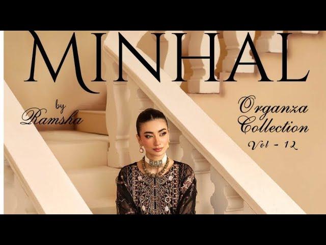 Minhal By Ramsha Organza Collection'24 Vol-12