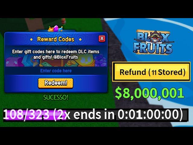 NOVOS CÓDIGOS +44 CÓDIGOS DE 2X XP BELI E RESET NO BLOX FRUITS 2025 - blox fruit codes...