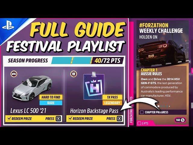How to do the Festival Playlist Forza Horizon 5 Summer Season Series 47 (PS5/XBOX/PC)