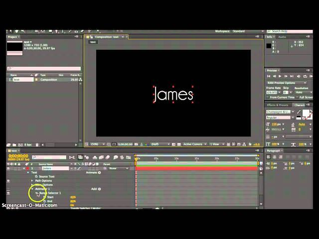 Text Animation in After Effects CS6