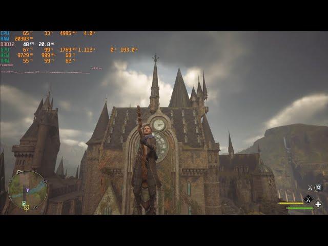 RADEON VII Hogwarts Legacy FPS Test 1440p MAX