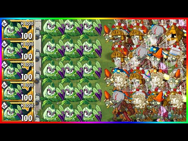 Pokra Mastery 1000 vs All Armor Zombies - Plants vs Zombies 2 Epic Hack