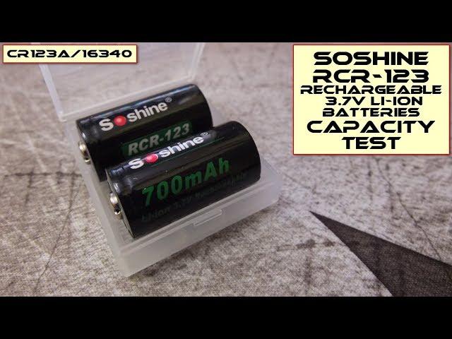 Soshine RCR123A/16340 3.7V Li-ion  batteries: Capacity Test