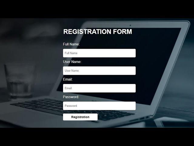 How to Create Simple Registration Form using only HTML and CSS || Sign up Page Design Tutorial