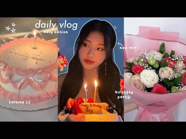 birthday vlog : turning 22, hair transformation, partying, grandma's recipes