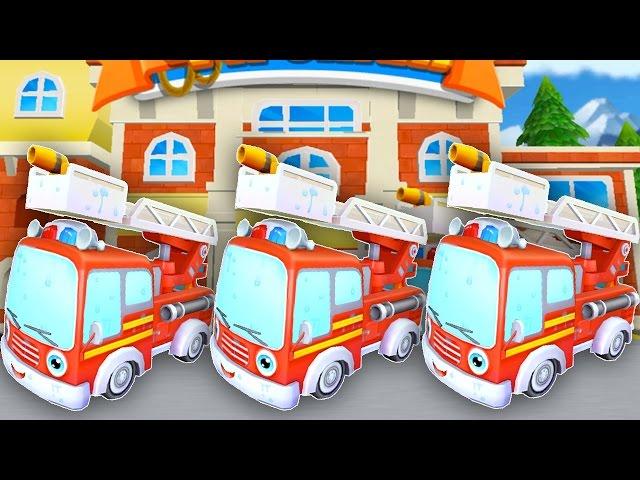 Fire truck cartoon all episodes. Little Firefighter extinguishes fire. Fire truck for children