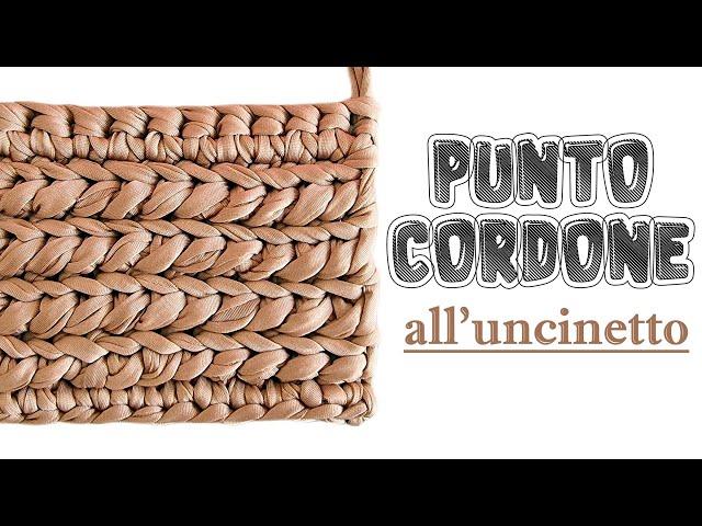 Uncinetto facile: Punto Cordone in rilievo a pannello