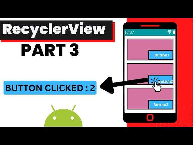 RecyclerView Android | Part 3 | Implement Button Click Listener in RecyclerView