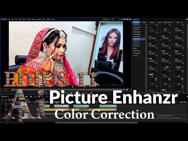 EDIUS 11 Ai Picture Enhanzr Ai Color Correction | #Edius_11