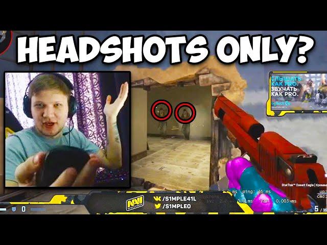 S1MPLE SHOWS HIS 100% HEADSHOT ONLY AIM! CSGO Twitch Clips