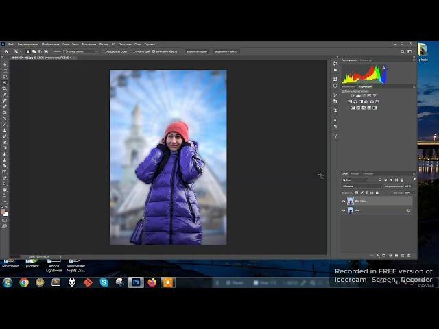 Как размыть фон в фотошоп