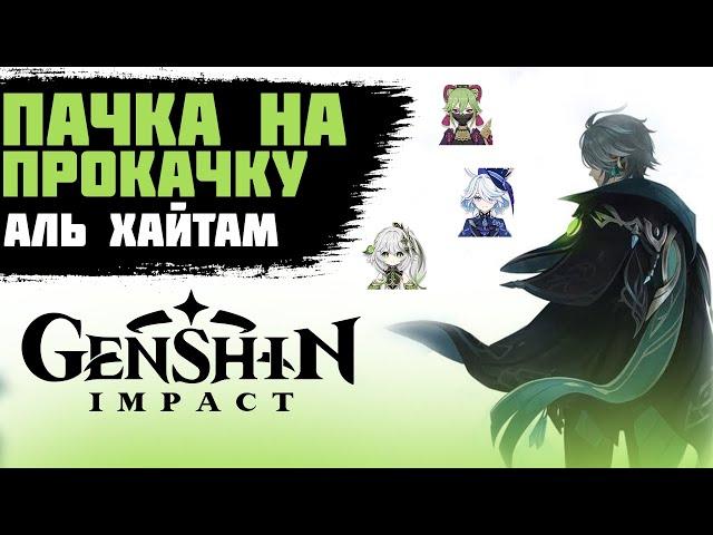 ПАЧКА НА ПРОКАЧКУ - АЛЬ ХАЙТАМ И ЕГО БУТОНЫ. GENSHIN IMPACT ПРОКАЧКА АККАУНТА