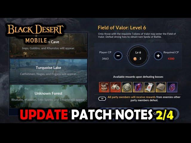 Black Desert Mobile - Update Patch Notes 2/4 & New Event