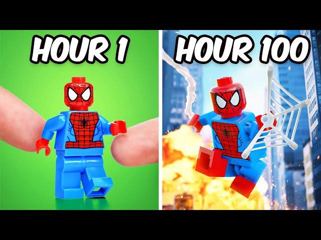 1 vs 100 Hour LEGO Stop-Motion Animation