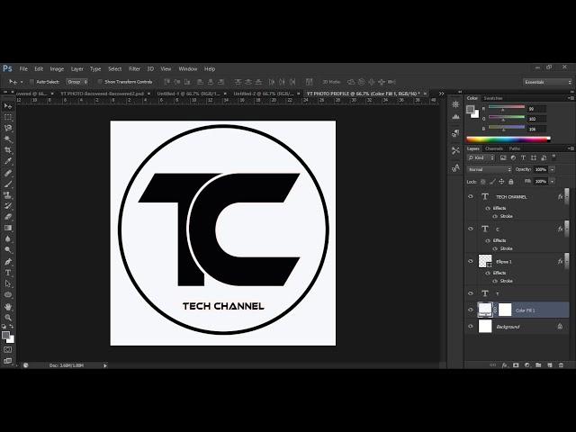 Designing Your YouTube Profile Picture in Photoshop | Tech