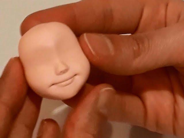 How to make a fondant face tutorial - easy / Kako napraviti glavu i lice od fondana