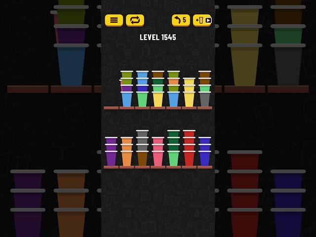 Cup Sort Puzzle Level 1545 | Water Sort Puzzle Level 1545 | Ball Sort Puzzle Level 1545 All the same