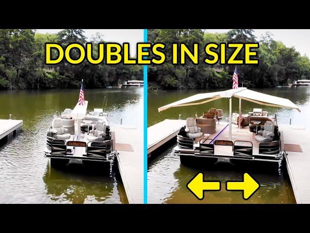 This Expanding Pontoon Boat Doubles in Size When In Water (2xMarine)