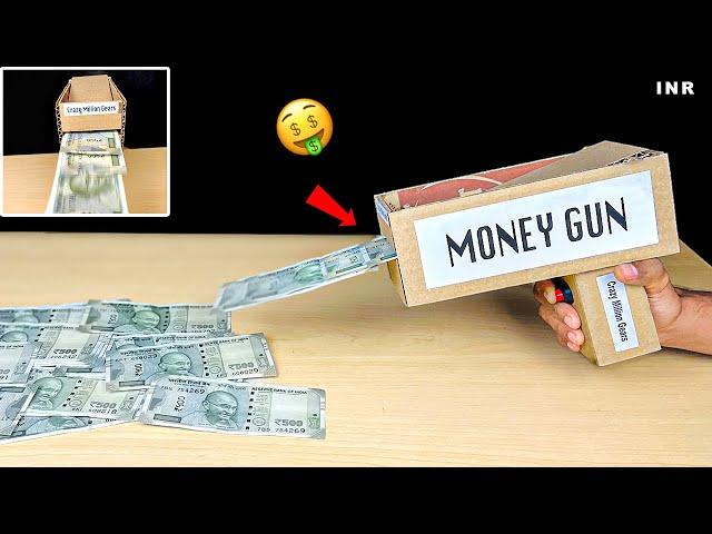 DIY Cardboard Cash Cannon || How To Make Money Gun From Cardboard