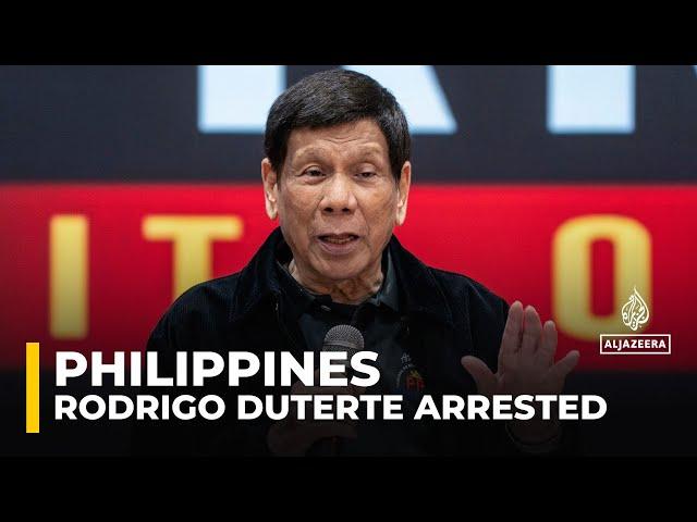 Former Philippines President Rodrigo Duterte arrested over ICC charges