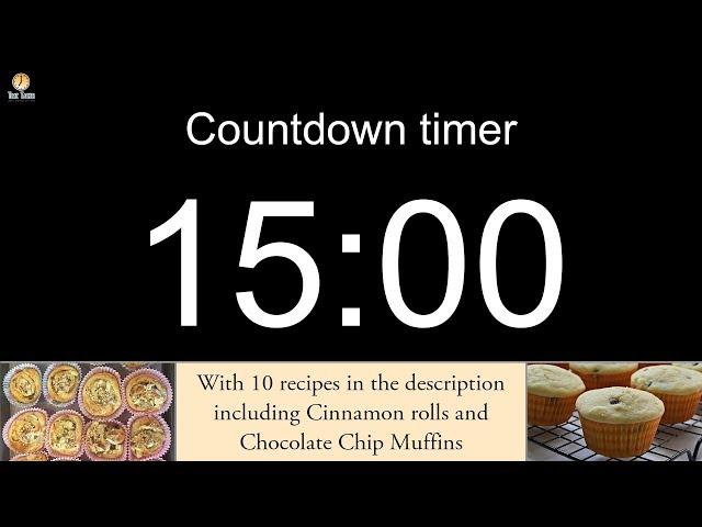 15 minute Countdown timer with alarm (including 10 recipes)