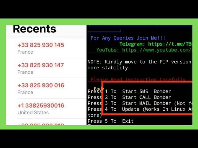 Unlimited call real number not show call /sms bombing termux kali linux