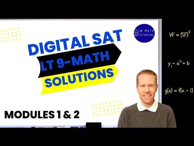 Digital SAT Linear Paper Practice Test 9 Math-Unique Questions Full Solutions & Explanations