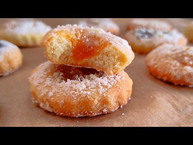 Very tasty cookies with jam! Simple and easy recipe 