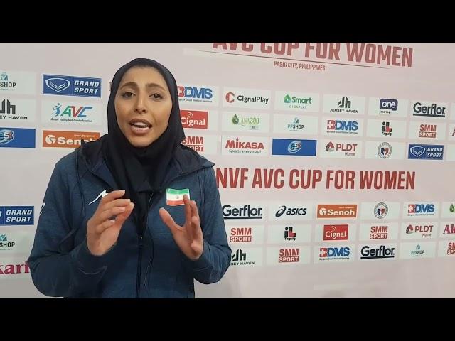 WOMEN'S AVC CUP 2022; Mahsa Saberi interview after 4th match