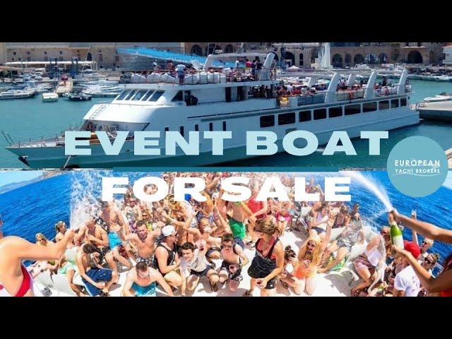 event boat 200 passengers| event boat for sale| party boat for sale| Lurssen 150 for sale 1990