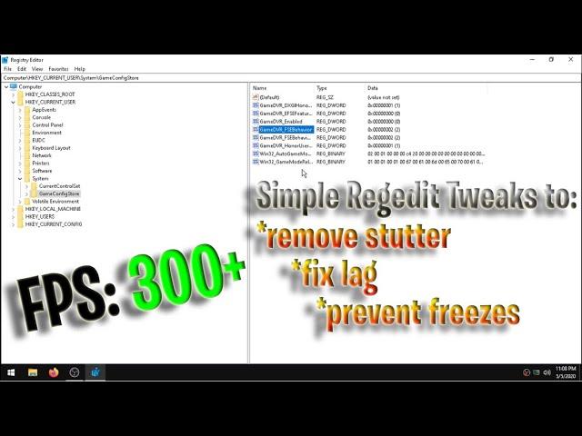  REGEDIT Dramatically increase performance / FPS with any setup! / Best Settings!