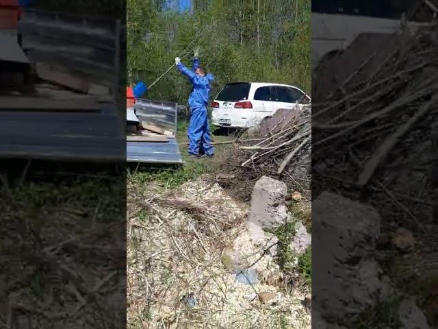 щепорез в работе