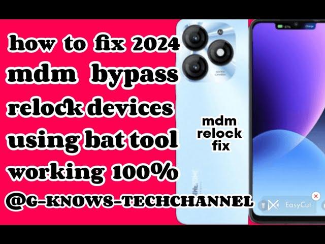 how to fix 2024 mdm bypass relock devices using bat tool working 100%