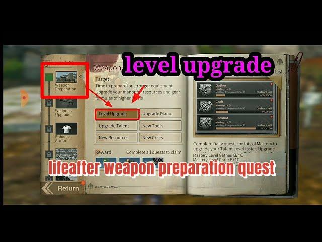 lifeafter level upgrade quest| Lifeafter weapon preparation quest| lifeafter all quest| lifeafter