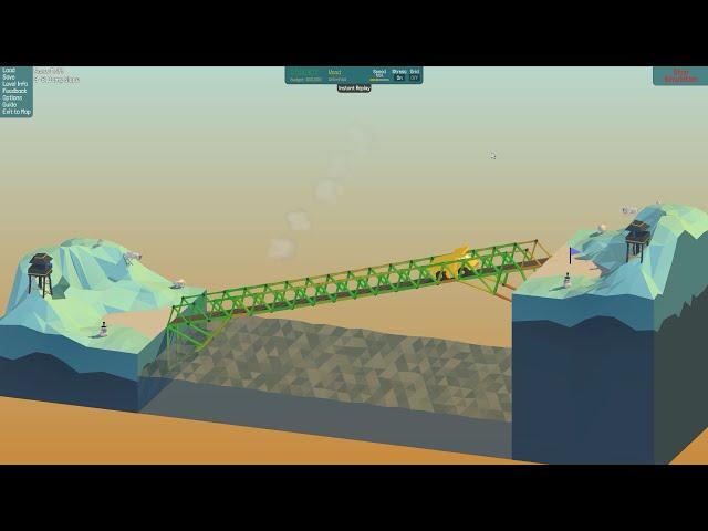 Poly Bridge Walkthrough - Snow Drift - Dump Slope