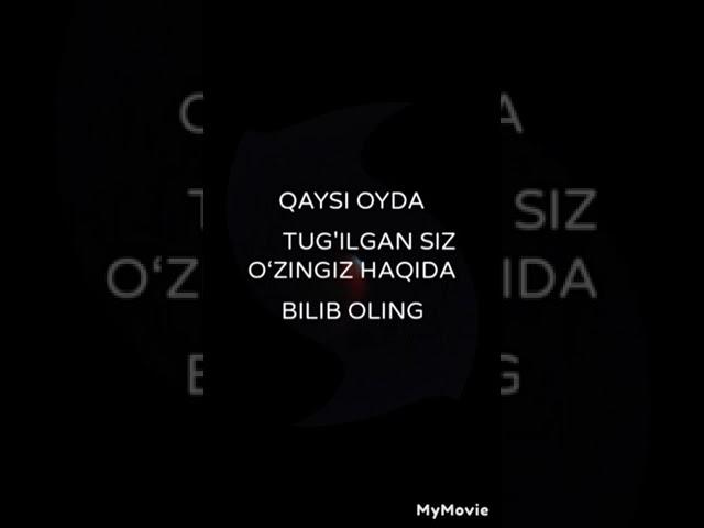 qaysi oyda tug'ilgan siz #psixologik test #youtube #shorts