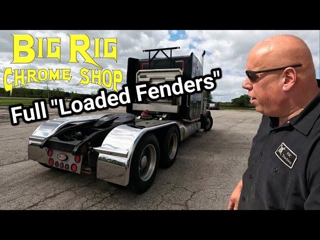 Big Rig Chrome Shop Hooks Black Dog Up!   Full "Loaded Fenders"